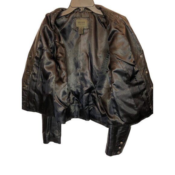 Uniform John Paul Richard Women's Black Genuine Leather Jacket Pre-Owned Size S - Picture 8 of 12